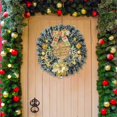 thumbnail image 7 of 16.53 Inch Christmas Wreath with Gold Accents, "Merry Christmas" Sign & Festive Bow - Front Door & Indoor Holiday Decor, 7 of 7