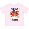 thumbnail image 3 of Inktastic Auntie's Little Gobbler with Turkey and Leaves Boys or Girls Toddler T-Shirt, 3 of 5