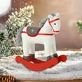 thumbnail image 3 of DAMAI Adorable Christmas Wooden Rocking Horse,Christmas Handmade Gift Indoor Wooden Horse Sculpture,Winter Desktop Decoration Tiered Tray And Home Decor, 3 of 7