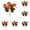 Orange, variant on Artificial Geranium Flowers for Outdoors and Indoors, 14 Inch Geranium Silk Bushes with Green Leaves, Realistic Flowers for Home Garden Wedding Patio Office Decor, UV Resistant