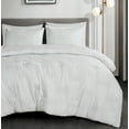 thumbnail image 2 of Chezmoi Collection Reina White Clip Jacquard Geometric 7-Piece Bed in a Bag Comforter Set, Queen, Striped Pattern Waffle Textured Bedding with Sheets Set, 2 of 10