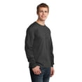 thumbnail image 4 of Port & Company Long Sleeve Core Cotton Tee-4XL (Dark Heather Grey), 4 of 6