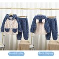 thumbnail image 5 of Pijamas de franela para niños otoño e invierno, pantalones de manga larga con capucha de jacquard grueso, ropa de hogar de dibujos animados para niños medianos y grandes con bolsillo, 5 of 5