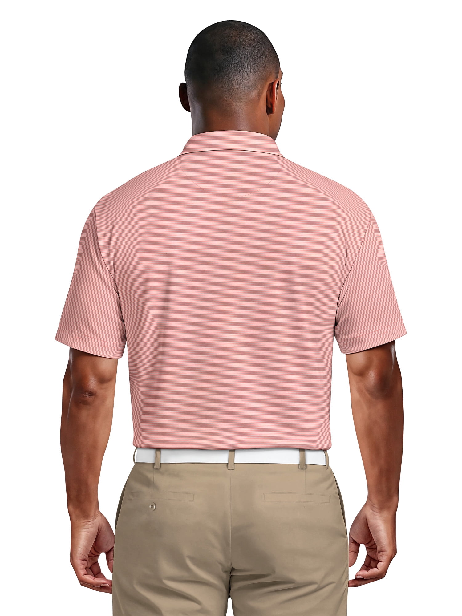 Ben Hogan Men's & Big Men's Performance Fine Line Printed Short Sleeve Polo Shirt, up to 5XL