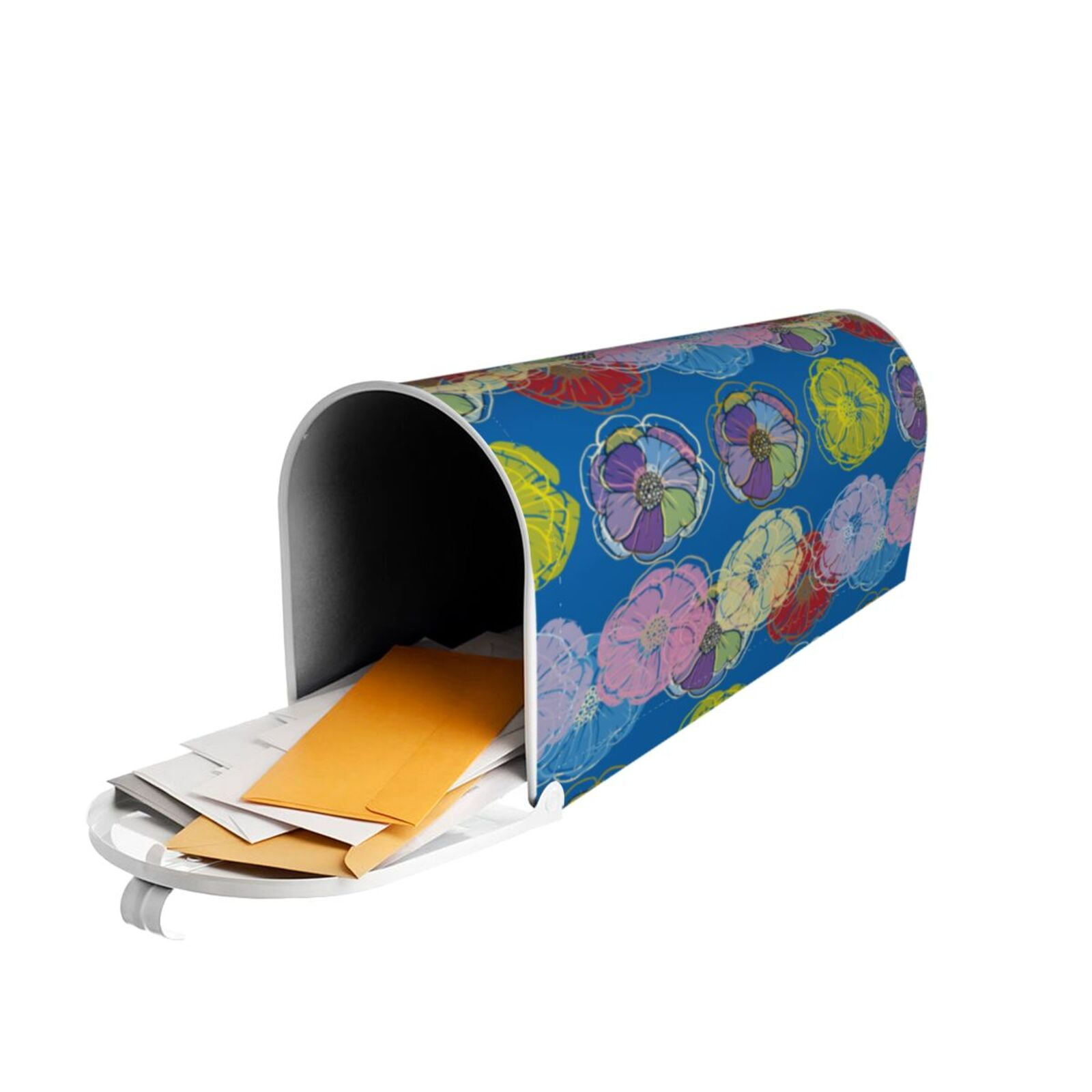 Xecao Colorful floral for Mailbox Cover with Magnetic Strips, Waterproof and Sunscreen, Adds a Decorative Touch to Your Garden Yard-21x18 in