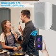 thumbnail image 2 of Altavoces Bluetooth Herdio de 6.5 pulgadas y 400 W, impermeables, blancos, 2 of 7