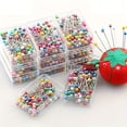 thumbnail image 4 of HLONK 200 pcs 200-Piece Multi-Color Pearl Head Pins with Box  Large Heads for Sewing and Crafts, 4 of 6