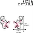 thumbnail image 5 of AOBOCO Butterfly Earrings 925 Sterling Silver Butterfly Earrings Stud Earrings with Crystal Butterfly Jewelry Gifts for Women, 5 of 5