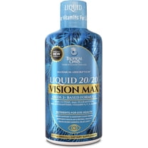Tropical Oasis Eye Health Liquid Vitamin Supplement, 20/20 Vision Max, 20mg Lutein, 4mg Zeaxanthin, 4mg Astaxanthin, Vitamin A, C, E & Zinc, 32 fl oz, 32 Servings