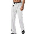 thumbnail image 3 of Men Zipper Pockets Jogger Sweatpants Breathable Running Mesh Pants, 3 of 5
