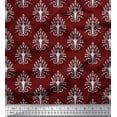 thumbnail image 1 of Soimoi Crepe Silk Fabric Leaves,Floral & Paisley Block Printed Fabric 1 Yard 42 Inch Wide, 1 of 3