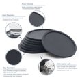 thumbnail image 4 of Posavasos de silicona con soporte, juego de 8, posavasos para interiores y exteriores, duraderos, protege la mesa, antideslizante, apto para bebidas y tipos de mesa, 4 of 5