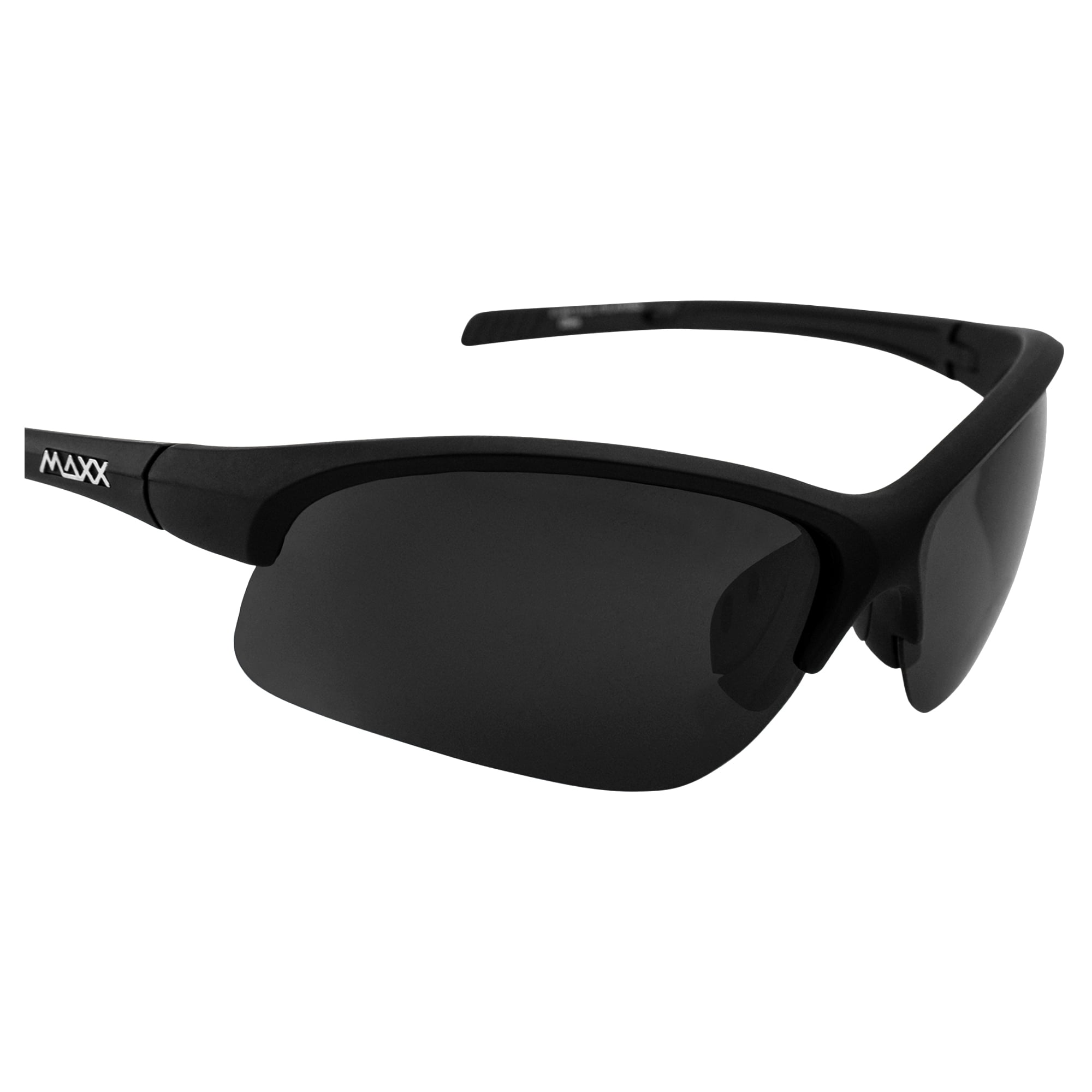 Maxx Domain Smoke Polarized Lenses Black Frame Sports Sunglasses