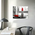 thumbnail image 3 of COMIO  Shoe High Heel Lipstick On Black Canvas Wall Art with , Ready to Hang Oil Painting, Artwork Poster Print Decor, 3 of 4