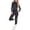 Black, variant on Women Seamless Thermal Base Layer Set, Moisture Wicking Ski Underwear Long Sleeve Top & High Waist Leggings Cold Weather Athletic Outfit S-XXL Plus Size Friendly True To Size