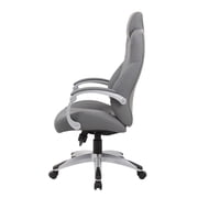 Boss Office Products X-Series Transitional Grey Executive Hinged Arm Chair