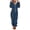 Blue-1, variant on Flannel Plaid Pajamas Women Fleece Fuzzy Sherpa Hooded One Piece Rompers Half Zip Warm Winter Loungewear Sleepwear