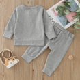 thumbnail image 4 of Fshinging Toddler Boys Hoodie & Sweatpants Set Baby Girls Solid Color Long Sleeve Tops Drawstring Jogger Pants Set Size 0-3 Months, 4 of 7