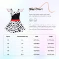 thumbnail image 7 of Aiihoo Toddler Girls Dalmatian Print Dress Black Spotted Print Ruffle Sleeve Tutu Ballet Dance Dress Black&White 3-4, 7 of 7