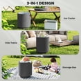 thumbnail image 3 of Mesa Lateral Refrigeradora para Exterior HOMCOM 2.6 Gal Gris Concreto, 3 of 9