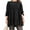 Black, variant on ZANZEA Women Leisure Round Neck Bubble Long Sleeve Cake Layer Blouse