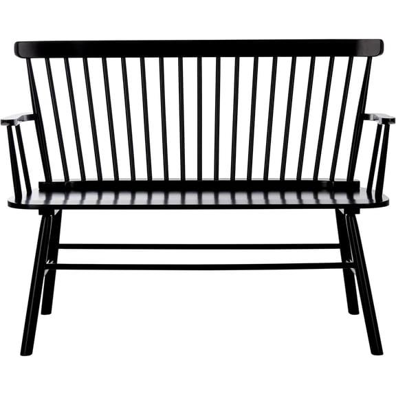 Home Collection   Solid Wood Spindle Back Loveseat Bench  Farmhouse Settee for Entryway Living Room or Dining Area