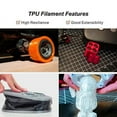 thumbnail image 3 of NOVAMAKER TPU Filament 1.75mm, Grey Flexible TPU 3D Printer Filament with 20g Cleaning Filament, 2.0lbs Spool, Dimensional Accuracy +/- 0.05mm, 95A Soft TPU Grey, 3 of 3