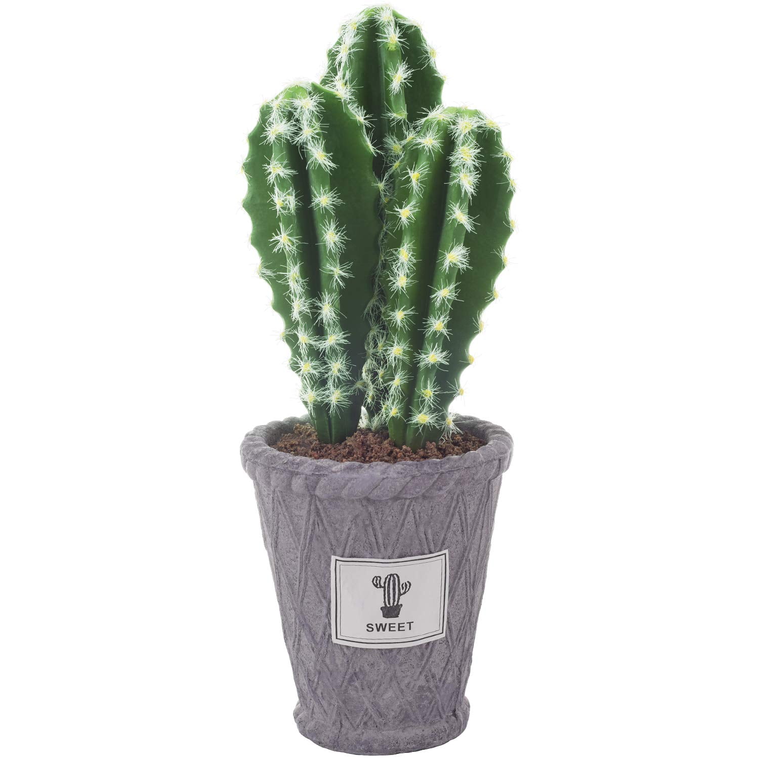 12.4 Inch Artificial Plants Cactus Potted Plant,Fake ...