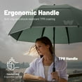 thumbnail image 4 of Weatherman Umbrella - Stick Umbrella - Windproof Umbrella Resists Up to 55 MPH Winds (White), 4 of 7