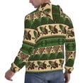 thumbnail image 6 of Naloa Dark Green Vintage Corn Pattern Men's Casual Hooded Collar Drawstring Hoodies Pullover Sweatshirts Casual Long Sleeve Shirts-Small, 6 of 7