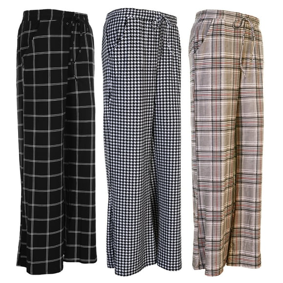 Angelina Pantalones Palazzo De Mujer con Bolsillos (Paquete de 3)