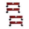 thumbnail image 6 of OUNONA 4 pcs  Partition Base Support Legs Room Divider Feet Room Divider Partition Wooden Stand with Wheels, 6 of 8