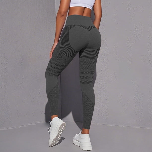 MKLEKYY Leggings para mujer, yoga, deportes, levantamiento de color, pantalones de fitness para mujer, cintura alta, pantalones para correr, pantalones de yoga