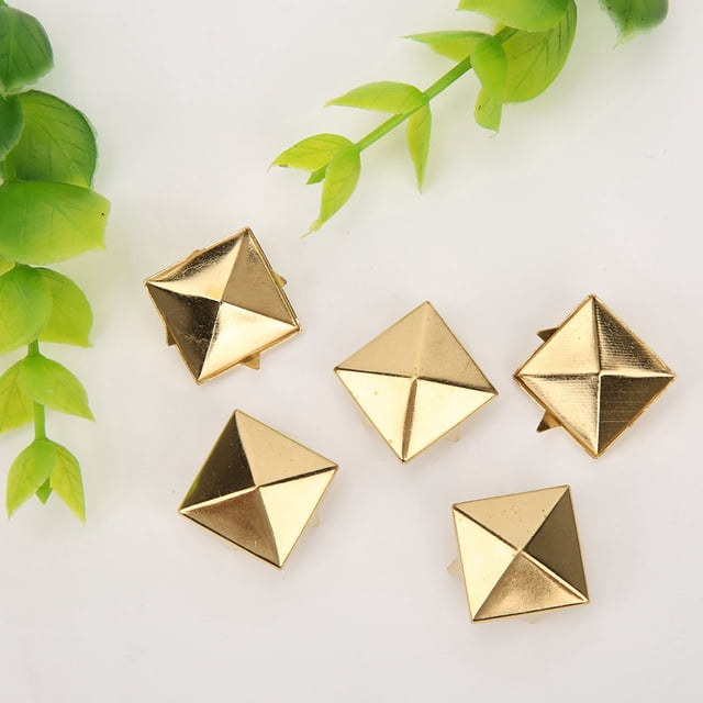 Rival de Cuero 100pcs Pirámide Cuadrado Punk Punk Rivets 4 Claw Metal