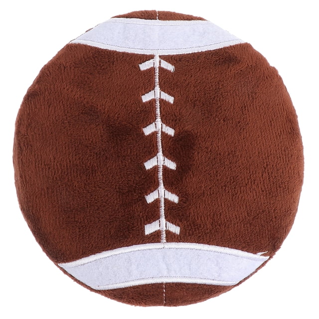 MasteelfCA 1Pc Plush Rugby-shaped Flying Disc Dog Interactive Throwing Toy Pet Training Toy