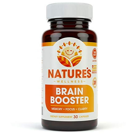 Brain Booster - Natural Cognitive Enhancer for Increased Focus, Memory and Mental Clarity | Nootropics Brain Supplement | DMAE, Rhodiola Rosea Extract, Bacopa Monnieri, Ginkgo (Best Brain Supplement On The Market)