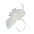 thumbnail image 2 of MSJUHEG Tea Party Hats,Feather Hair Clip,Feather Headpiece,Church Hats,Fascinators Hats,Fascinator Tea Bridal British Headband White One Size, 2 of 7