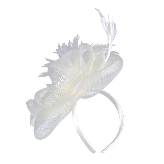 Fascinators Hats for Women Fascinator Tea Bridal British Headband Fashion Birdcage Veil