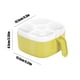 thumbnail image 3 of Organizador de tarros de sazonado - Set de 4 compartimentos para contenedores de especias, diseño de divisor transparente, bote multiusos de especias, material plástico, amarillo/azul/beige, 3 of 7