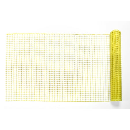 High Density Polyethylene Resin High Density Polyethylene (HDPE) Diamond Link Safety Fence, 50 ft. Length x 4 ft. Width, Yellow ()