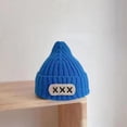 thumbnail image 4 of Baby Knitted Hat Thick Elastic Soft Regular Fit Unisex Anti-slip Warm Cold Resistant Striped Texture Decorative Children Beanie Winter Cap, 4 of 7