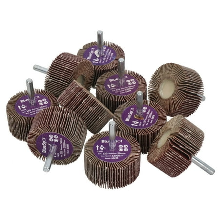 

120 Grit 50mm Flap Wheel Disc Abrasive Sanding Pads For Drills 6mm Shank 10pc