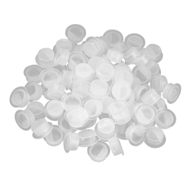 Tapones de plástico desechables para tinta de tatuaje, diseño de bordes anchos, a prueba de derrames, reutilizables, para contener pigmento, Suministros y accesorios de tatuaje