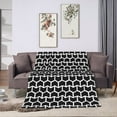 thumbnail image 6 of ZNDUO Lightweight Microfiber Bed Blanket, Abstract Zigzag Houndstooth Pattern Super Soft Flannel Cozy Throw Blankets, 80"x60", 6 of 8