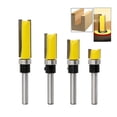thumbnail image 1 of 4 brocas para enrutador de corte al ras de 1/4 pulgadas, brocas para enrutador de corte al ras con rodamiento superior para bordes de estantes de corte en madera, 1 of 5