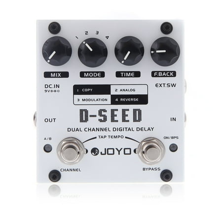 JOYO D-SEED Dual Channel Digital Delay Guitar Effect Pedal with Four (Best Digital Delay Pedal)