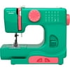 Janome Basic 10-Stitch Portable Sewing Machine with Top Drop-In Bobbin, 4-Piece Feed Dog and Accessory Storage, Watermelon Crush