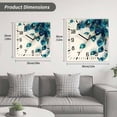 thumbnail image 5 of Peacock Feather Wooden Wall Clock Silent Non Ticking, Teal Ethnic Rustic Farmhouse Elegant Square Wall Clocks Battery Operated, Decor Clock for Home Office, Living Room, Kitchen, 12 Inch, 5 of 9