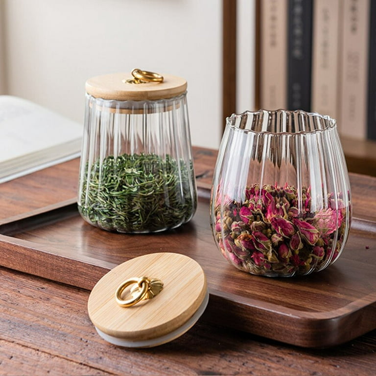 Glass Food Storage Jars, Clear Storage Containers with Airtight Bamboo Lid,  Pantry Organization Jar, Spice, Blooming Tea, Coffee and Sugar Container,  Canister - China Glass Jar and Glass Container price
