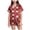 H4-Watermelon Red, variant on sdbrld Kids Girls Christmas Pajama, 2Pcs Soft Stretch Button Down Pjs Short Sleeve Sleepwear and Shorts Matching Set Sizes 6-7 Years